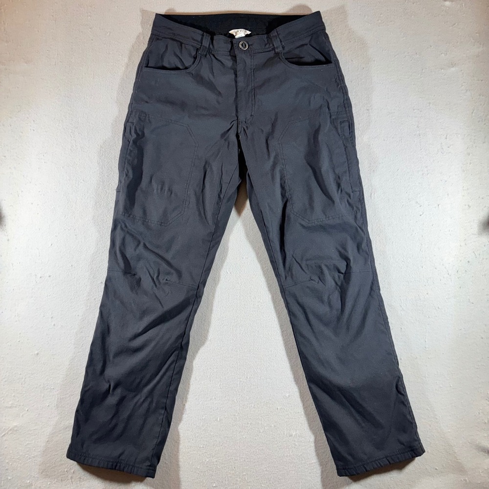 Orvis Classic Collection Mens Fleece Lined Pants Black Outdoor Hiking 32x30